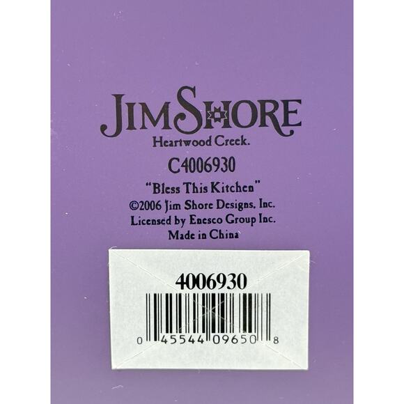 JIM SHORE HEARTWOOD CREEK BLESS THIS KITCHEN ANGEL Figurine Enesco 2006 - Picture 6 of 6